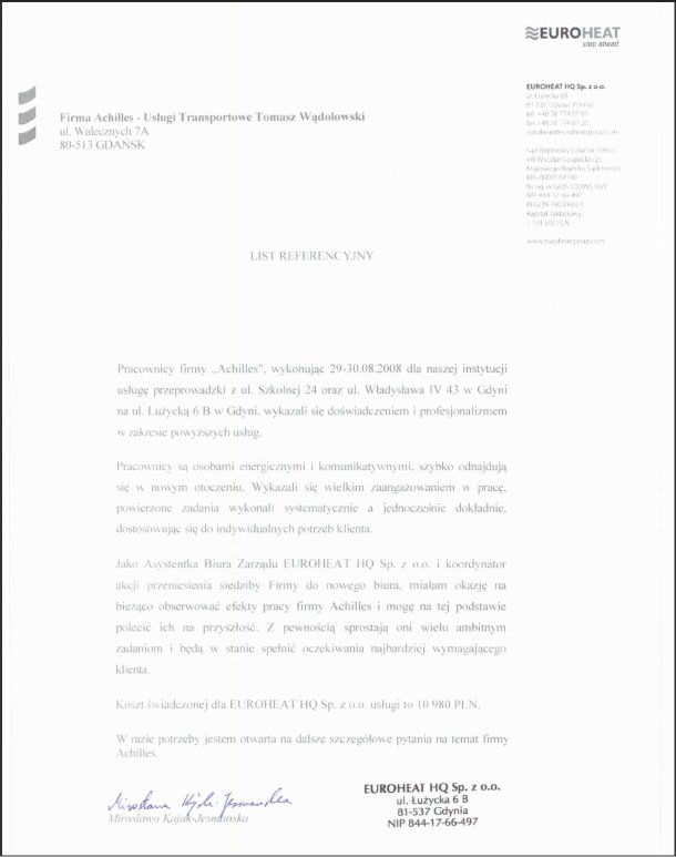 Referencje - Euroheat