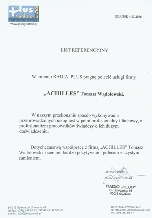 Referencje - Radioplus